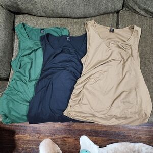 SHEIN Women's Tank Tops - Green, Black, Tan